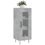 Credenza Grigio Cemento 34,5x34x90 cm in Legno Multistrato