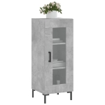 Credenza Grigio Cemento 34,5x34x90 cm in Legno Multistrato