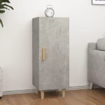 Credenza Grigio Cemento 34,5x34x90 cm in Legno Multistrato