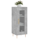 Credenza Grigio Cemento 34,5x34x90 cm in Legno Multistrato