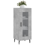 Credenza Grigio Cemento 34,5x34x90 cm in Legno Multistrato