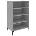 Credenza Grigio Cemento 57x35x90 cm in Legno Multistrato