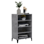 Credenza Grigio Cemento 57x35x90 cm in Legno Multistrato