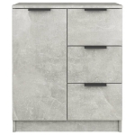 Credenza Grigio Cemento 60x30x70 cm in Legno Multistrato