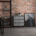 Credenza Grigio Cemento 60x35x69 cm in Legno Multistrato