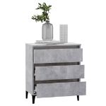 Credenza Grigio Cemento 60x35x69 cm in Legno Multistrato