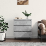 Credenza Grigio Cemento 60x35x70 cm in Legno Multistrato