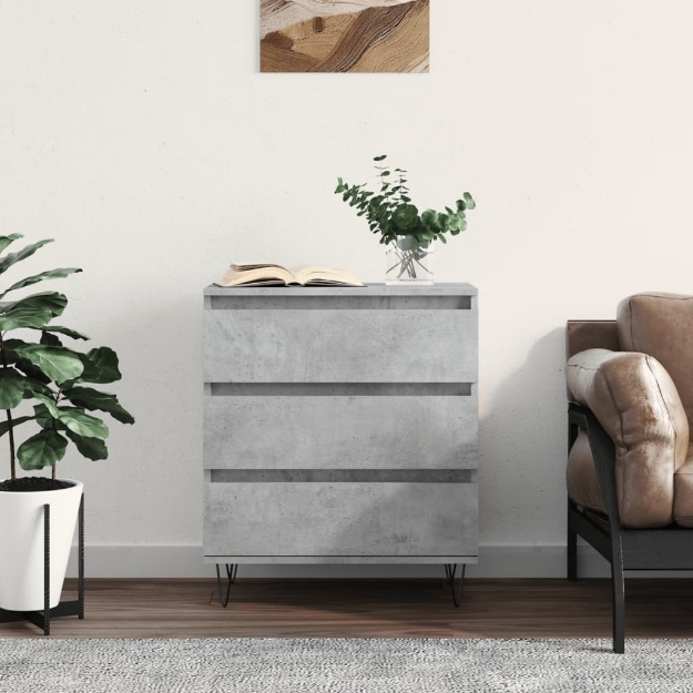 Credenza Grigio Cemento 60x35x70 cm in Legno Multistrato