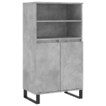 Credenza Grigio Cemento 60x36x110 cm in Legno Multistrato