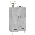 Credenza Grigio Cemento 69,5x31x115 cm in Legno Multistrato