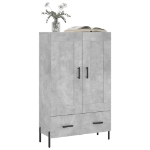 Credenza Grigio Cemento 69,5x31x115 cm in Legno Multistrato