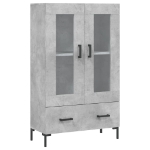 Credenza Grigio Cemento 69,5x31x115 cm in Legno Multistrato