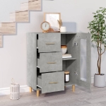 Credenza Grigio Cemento 69,5x34x90 cm in Legno Multistrato