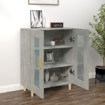 Credenza Grigio Cemento 69,5x34x90 cm in Legno Multistrato