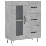 Credenza Grigio Cemento 69,5x34x90 cm in Legno Multistrato