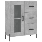 Credenza Grigio Cemento 69,5x34x90 cm in Legno Multistrato