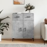 Credenza Grigio Cemento 69,5x34x90 cm in Legno Multistrato