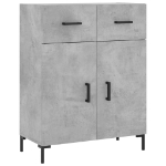 Credenza Grigio Cemento 69,5x34x90 cm in Legno Multistrato