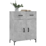 Credenza Grigio Cemento 69,5x34x90 cm in Legno Multistrato