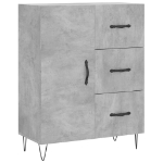 Credenza Grigio Cemento 69,5x34x90 cm in Legno Multistrato