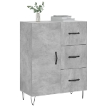 Credenza Grigio Cemento 69,5x34x90 cm in Legno Multistrato