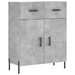 Credenza Grigio Cemento 69,5x34x90 cm in Legno Multistrato