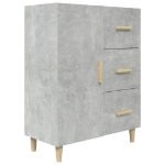 Credenza Grigio Cemento 69,5x34x90 cm in Legno Multistrato