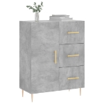 Credenza Grigio Cemento 69,5x34x90 cm in Legno Multistrato