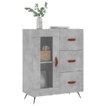 Credenza Grigio Cemento 69,5x34x90 cm in Legno Multistrato