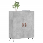 Credenza Grigio Cemento 69,5x34x90 cm in Legno Multistrato