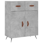 Credenza Grigio Cemento 69,5x34x90 cm in Legno Multistrato