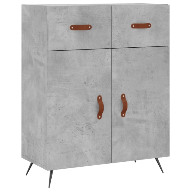 Credenza Grigio Cemento 69,5x34x90 cm in Legno Multistrato