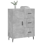 Credenza Grigio Cemento 69,5x34x90 cm in Legno Multistrato