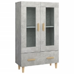 Credenza Grigio Cemento 70x31x115 cm in Legno Multistrato