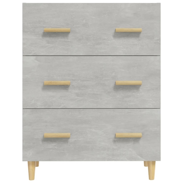 Credenza Grigio Cemento 70x34x90 cm in Legno Multistrato