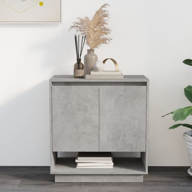 Credenza Grigio Cemento 70x41x75 cm in Truciolato