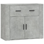 Credenza Grigio Cemento 80x33x70 cm in Legno Multistrato