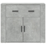 Credenza Grigio Cemento 80x33x70 cm in Legno Multistrato