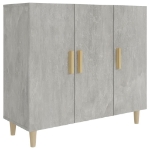 Credenza Grigio Cemento 90x34x80 cm in Legno Multistrato