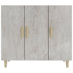 Credenza Grigio Cemento 90x34x80 cm in Legno Multistrato