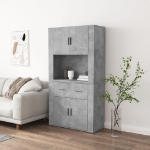 Credenza Grigio Cemento in Legno Multistrato