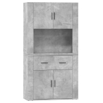 Credenza Grigio Cemento in Legno Multistrato