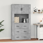 Credenza Grigio Cemento in Legno Multistrato