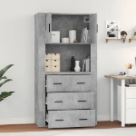 Credenza Grigio Cemento in Legno Multistrato