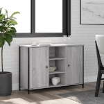 Credenza Grigio Sonoma 100x35x70 cm in Legno Multistrato