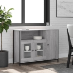 Credenza Grigio Sonoma 100x35x75 cm in Legno Multistrato