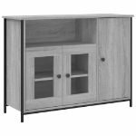 Credenza Grigio Sonoma 100x35x75 cm in Legno Multistrato