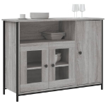 Credenza Grigio Sonoma 100x35x75 cm in Legno Multistrato