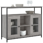 Credenza Grigio Sonoma 100x35x80 cm in Legno Multistrato