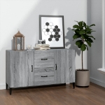 Credenza Grigio Sonoma 100x36x60 cm in Legno Multistrato